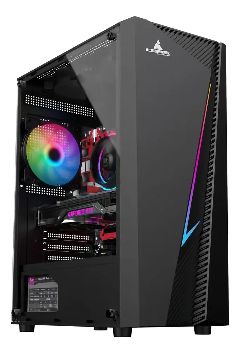 Chasis Gamer Iceberg Flux Elite Argb 1 Fan Iceberg Negro