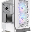 Thermaltake Ceres 300 Snow Edition - Carcasa Para Computadora E-atx Con Panel Lateral De Vidrio Templado, 2 Ventiladores Ct140 Argb Preinstalados; Ranuras Pcie Rotacionales; Ca-1y2-00m6wn-00; 3 Años