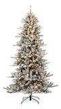 Glitzhome Arbol De Navidad Artificial De Abeto Flocado De Ni