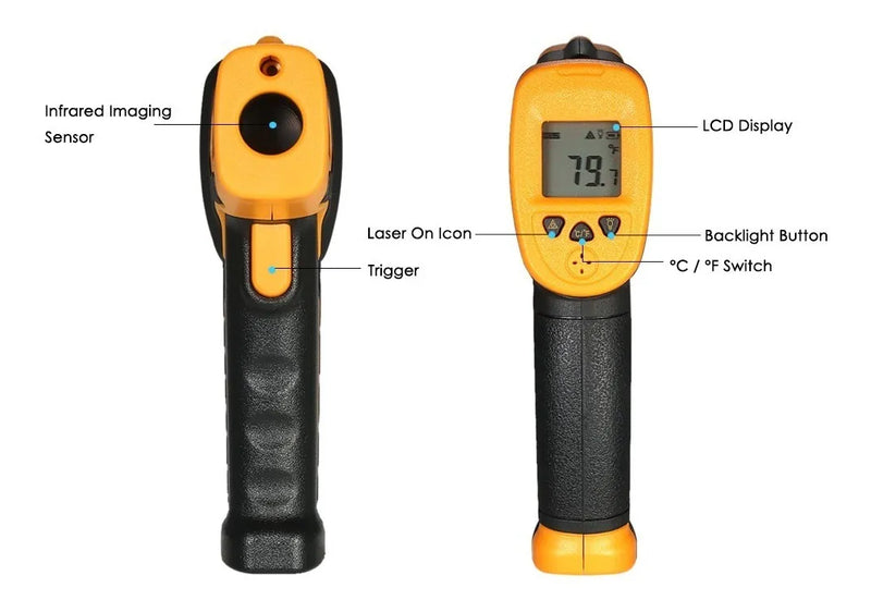 Termómetro Infrarrojo Digital Para Medir Temperatura Cuerpo