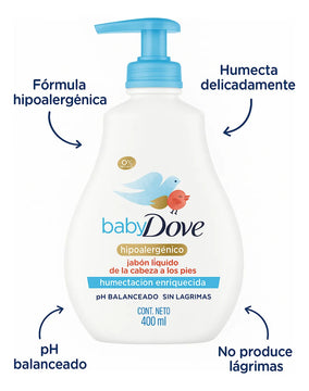 Dove Jabón Líquido Para Bebé 400ml