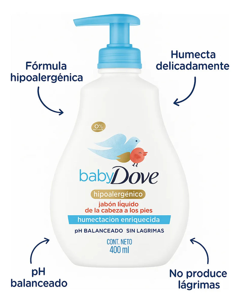 Dove Jabón Líquido Para Bebé 400ml