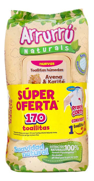 Toallitas húmedas Arrurrú Naturals 170 u
