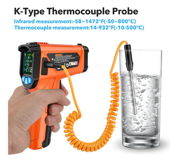 Pistola De Temperatura Láser Digital Sin Contacto -50 A 800