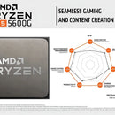 Procesador gamer AMD Ryzen 5 5600G 100-100000252BOX de 6 núcleos y 4.4GHz con gráfica integrada