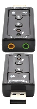 Tarjeta De Sonido Externa Usb 7.1 Adaptador Audio 5v 3d