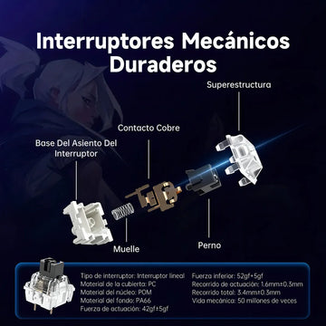 Teclado Gamer Mecánico Zifriend Ag61 Español Black Switches Retroiluminado Rainbow 62 Teclas 60% Compacto Interruptores Intercambiables En Caliente Hot Swap