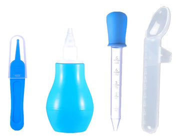 Juego De Aspirador Nasal Manual Para Bebé Azul