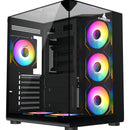 Chasis Gamer Iceberg Crystal Cube S Black 6 Fans Argb