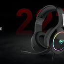 Auriculares gamer Havit Gamer H2232D H2232D negro con luz LED
