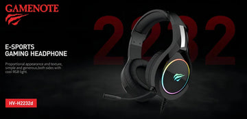 Auriculares gamer Havit Gamer H2232D H2232D negro con luz LED