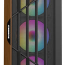 Gabinete Gamer Iceberg Wood Core 6 Ventiladores Argb Negro