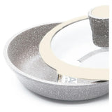 Sarten Renahouse Marmol Antiadherente 18cm Tapa Vidrio Color Marrón