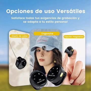Micrófono Inalámbrico De Solapa Profesional Clip Magnético Para Celular Puerto Usb Tipo C Y Adaptador Para iPhone Lightning, Filtros Antipop, Usb Computadora, Reducción Del Ruido, Estuche De Carga