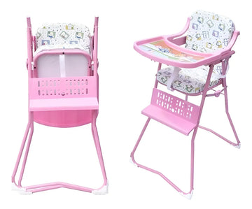 Silla Comedor Bebe Plegable Niño Y Niña Rosa