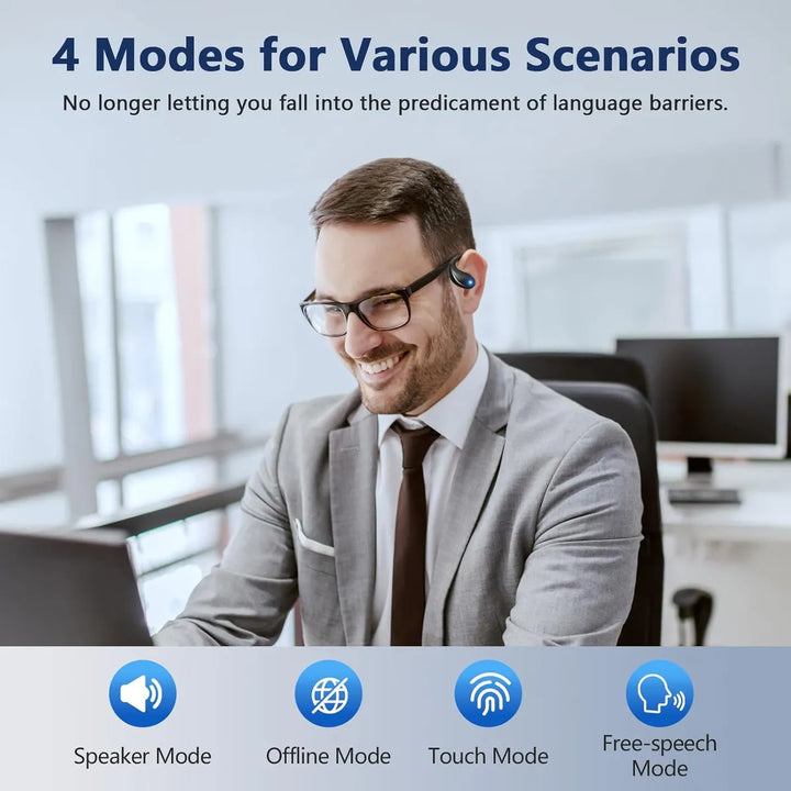 Auriculares De Traducción Ai En Tiempo Real, 164 Audífonos Color Negro