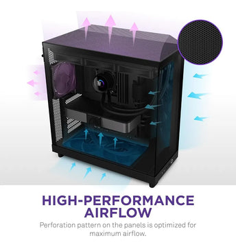 Nzxt H6 Flow | Cc-h61fb-01 | Caja Compacta De Flujo De Aire Black