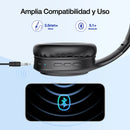 Audífonos Inalámbricos Bluetooth 1000mah Luz Rgb 1hora Negro