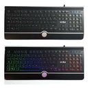 Teclado Weibo QWERTY color negro con luz RGB
