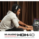 Auriculares De Monitoreo De Estudio M-audio Hdh40 Podcast Y Grabación, Diadema Flexible Y Cable De 2.7 Metros