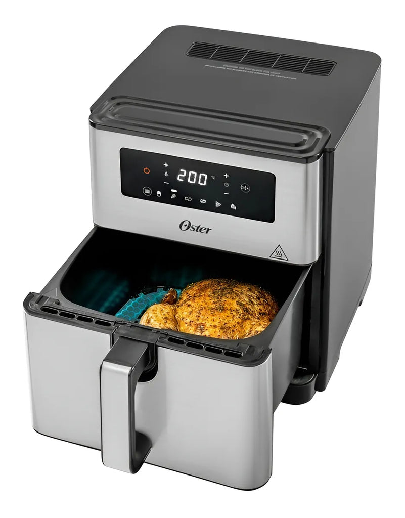 Freidora De Aire Digital Oster® Con Capacidad De 9l Ckstaf90 Color Plateado