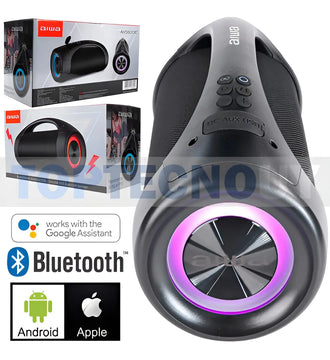 Parlante AIWA Bluetooth Portatil AWS600BT 50W RMS Boombox Color Negro