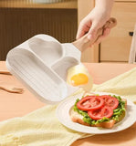 Sartén Para Huevos Fritos Forma De Corazón 3 Puestos Niños Beige