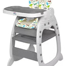 Silla Comedor Y Escritorio Para Bebe 3 En 1 Silla Comedor 3 En 1 Gris