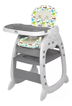 Silla Comedor Y Escritorio Para Bebe 3 En 1 Silla Comedor 3 En 1 Gris