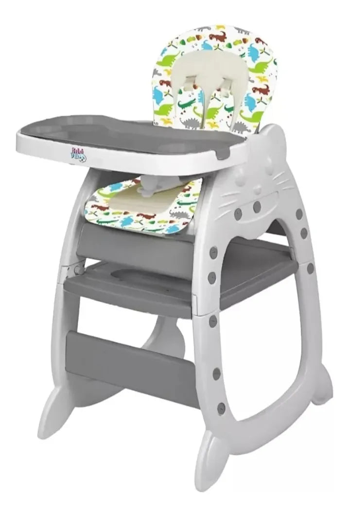 Silla Comedor Y Escritorio Para Bebe 3 En 1 Silla Comedor 3 En 1 Gris