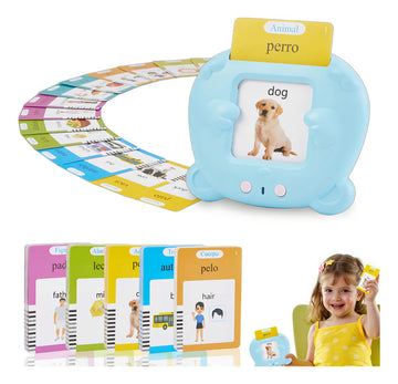 Lictin 255 tarjetas parlantes juguetes de aprendizaje para niños pequeños de 3-6 años educativos preescolares con 510 palabras visuales de terapia del habla sensoriales GCD0101