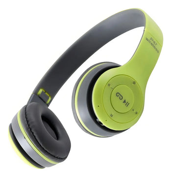 Audifonos Bluetooth Diadema Inalambricos P47 Microfono Radio Color Verde