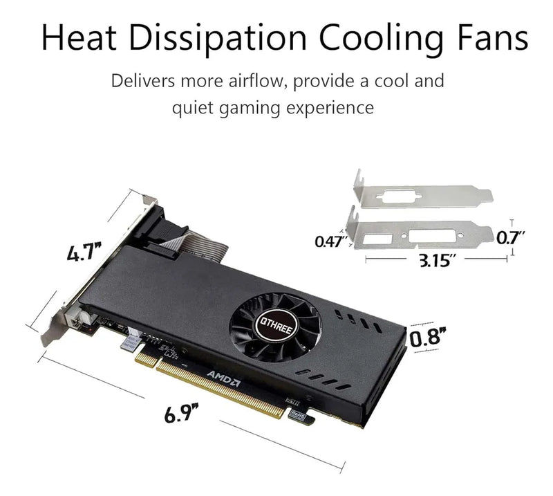 Tarjeta Grafica Qthree Radeon Rx 550 4gb Gddr5 Vga Dvi Hdmi