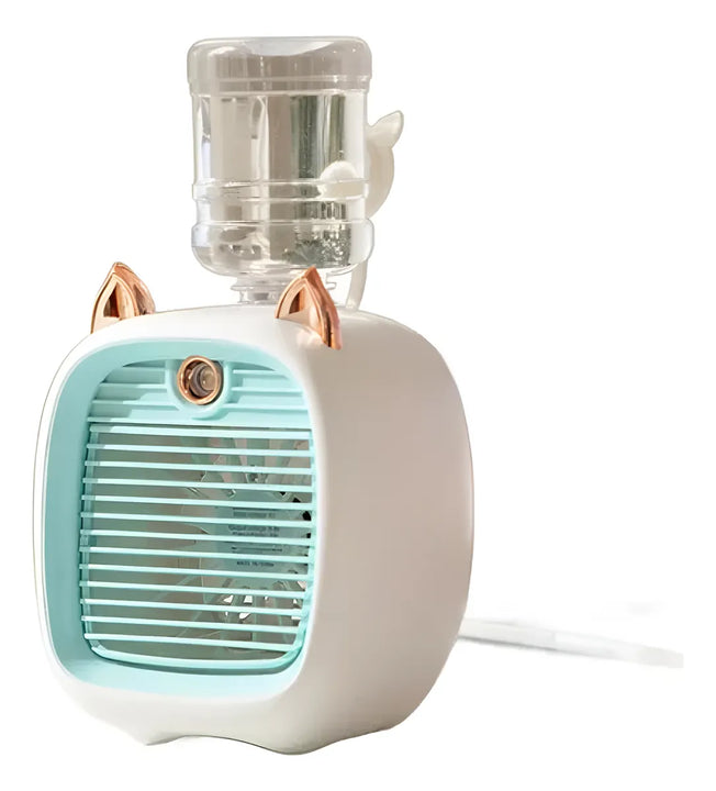 Humidificador Difusor Mini Ventilador Recargable Usb De Mesa - Disponible