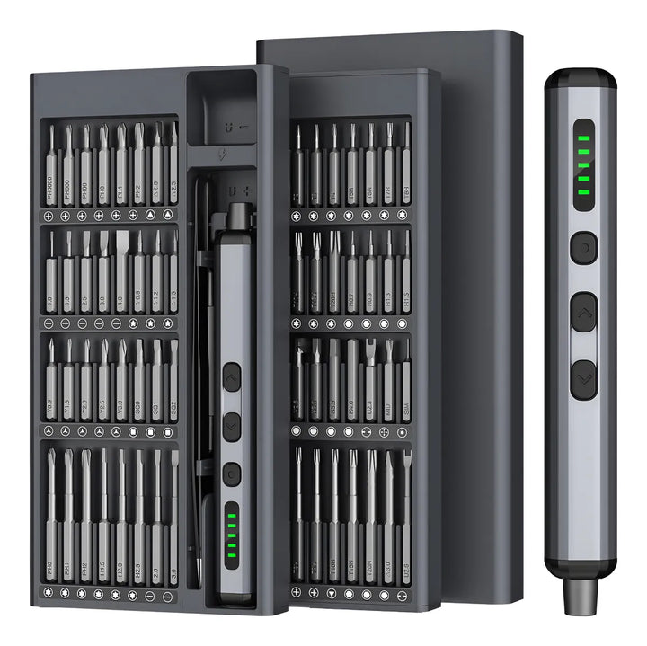 Mini Destornillador Eléctrico 3.7 V 72 En 1 Kit Portátil - 72 Gris - Frecuencia