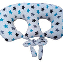 Cojín Gemelar De Lactancia Con Funda 100 Algodón Color Blanco Con Estrellas
