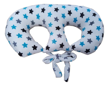 Cojín Gemelar De Lactancia Con Funda 100 Algodón Color Blanco Con Estrellas
