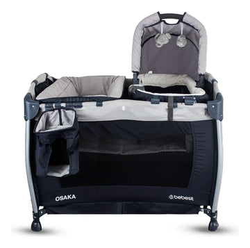 Cuna Corral Bebé Gris Oscuro Bebesit Premium