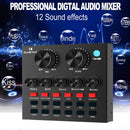 Mezcladora Tarjeta Sonido V8 Audio Grabacion Efectos Interfa Negro