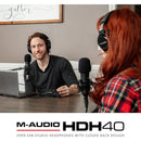 Auriculares De Monitoreo De Estudio M-audio Hdh40 Podcast Y Grabación, Diadema Flexible Y Cable De 2.7 Metros