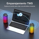 Parlante Bluetooth Portátil 1Hora BOC242 FM Bocina con Luces RGB Conectividad AUX/USB/TF Color Negro Ideal para Fiestas y Cumpleaños