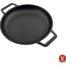 Sarten 10 D/asa (flat) De Hierro Fundido Esmaltado Victoria Color Negro