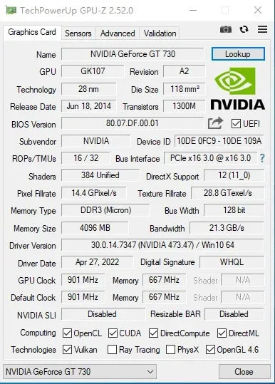 Tarjeta Gráfica Mllse Gt 730 4gb 4gb Gddr3 128bit