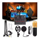 Kit Micrófono Profesional De Condensador + Tarjeta Sonido V8 Aleatorio