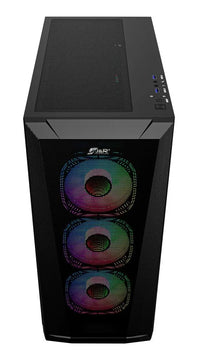 Chasis Gamerjx121 Dark Steel E-atx + 6fans Argb Negro