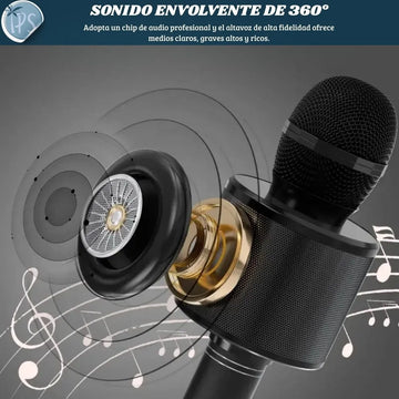 Microfono Karaoke Bluetooth -altavoz Ws 858 Color Rosa Chicle
