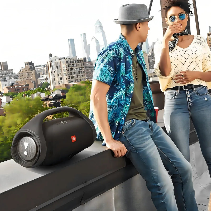 Parlante JBL Boombox 2 portátil con bluetooth waterproof black