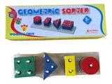 Juego Apilable Figura Geométrica Aprendizaje Montessori Madera Didácticos Niños