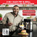 Tefal Ey505d Easy Fry & Grill Deluxe Hot Air Fryer, 2-in-1 . Grey