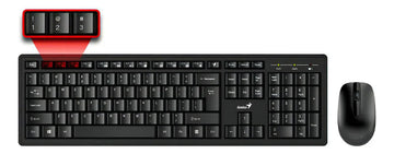 Combo Teclado Mouse Genius Km-8200 Inalambrico Español Pc Color Del Teclado Negro Color Del Mouse Negro